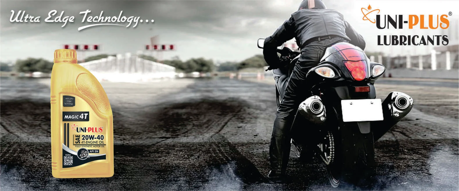 Motorcycle with premium engine oil